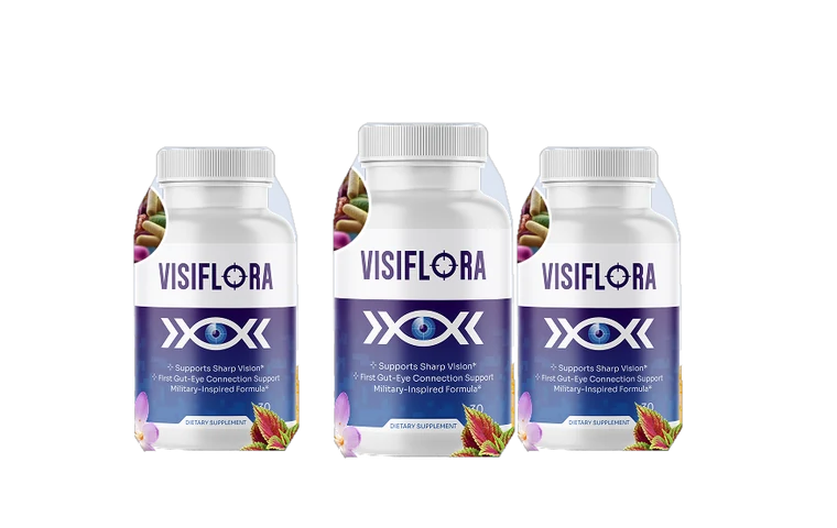 Three VisiFlora bottles using original user-supplied bottle imagery